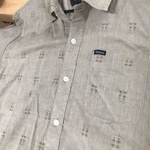 Sage green button up dress shirt